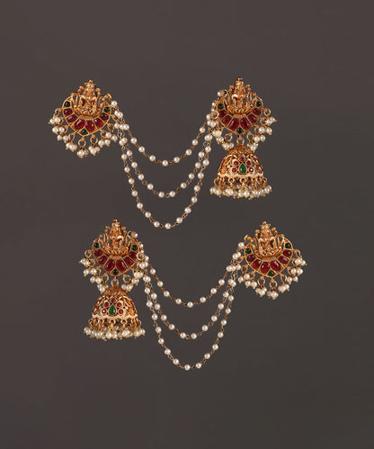 Ayat_Handcrafted_Alloy_Gold_Plated_Earrings_With_Kaanchain_And_Semi_Precious_Stones_WeaverStory_02