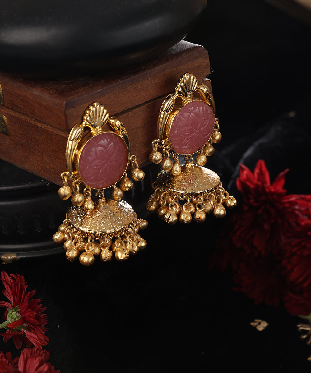 Amala_Handcrafted_Alloy_Gold_Plated_Jhumki_Earrings_WeaverStory_01