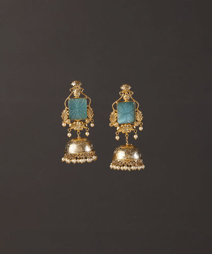 Zara_Handcrafted_Alloy_Gold_Plated_Jhumki_Earrings_WeaverStory_02