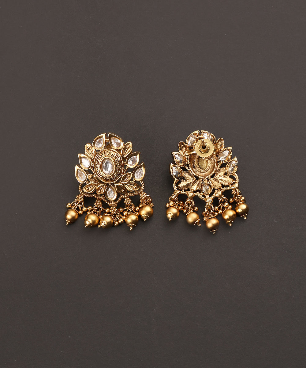 Hinayat_Handcrafted_Alloy_Gold_Plated_Earrings_In_Floral_Motif_With_Semi_Precious_Stones_WeaverStory_03
