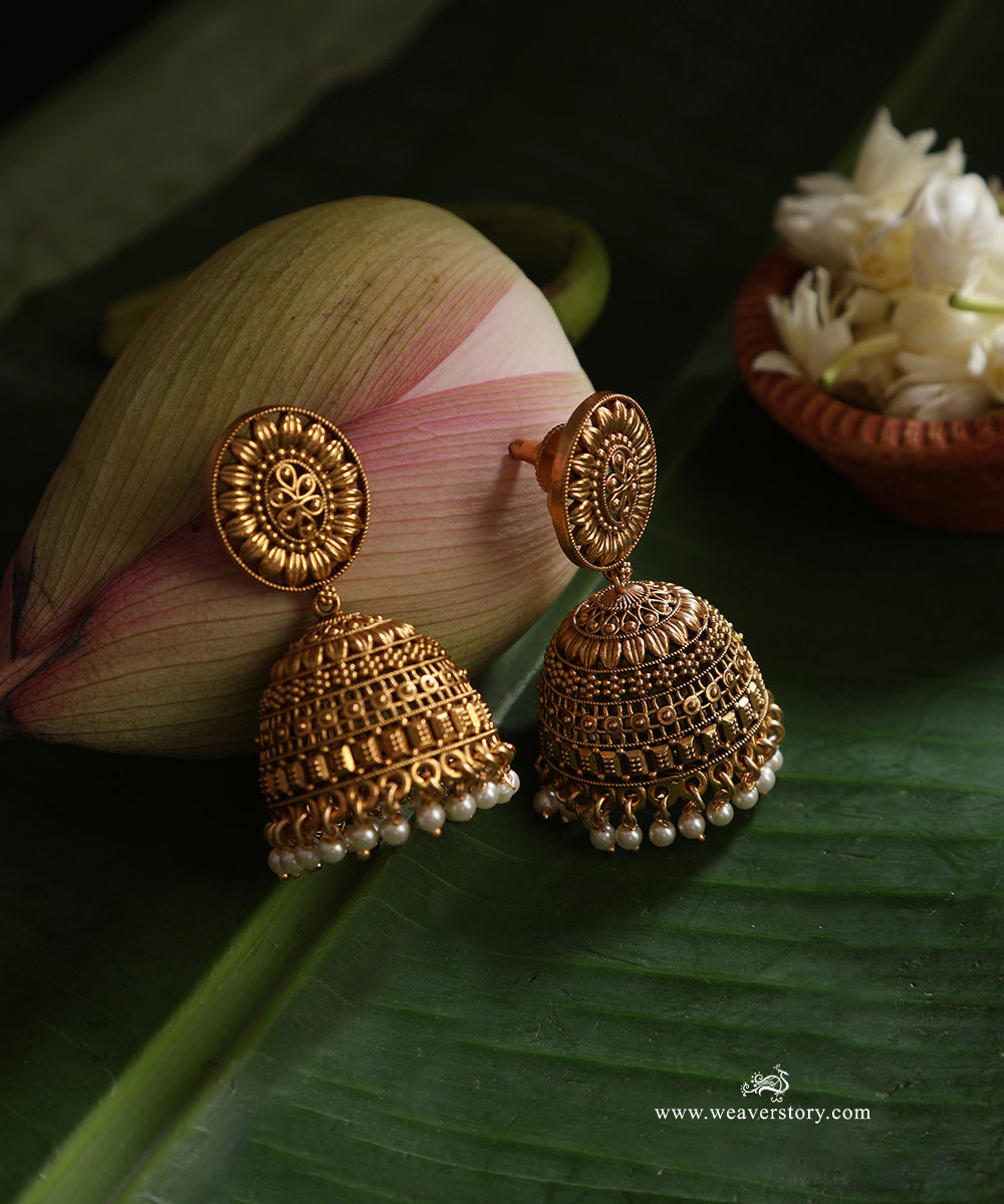 Shanaya_Handcrafted_Gold_Plated_Alloy_Earrings_WeaverStory_01