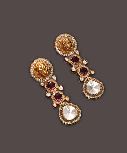 Sameera_Handcrafted_Alloy_Gold_Plated_Earrings_With_Semi_Precious_Stones_WeaverStory_02