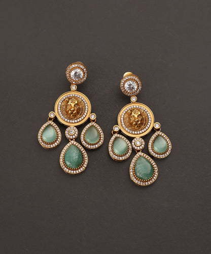 Saleena_Handcrafted_Alloy_Gold_Plated_Earrings_With_Semi_Precious_Stones_WeaverStory_02