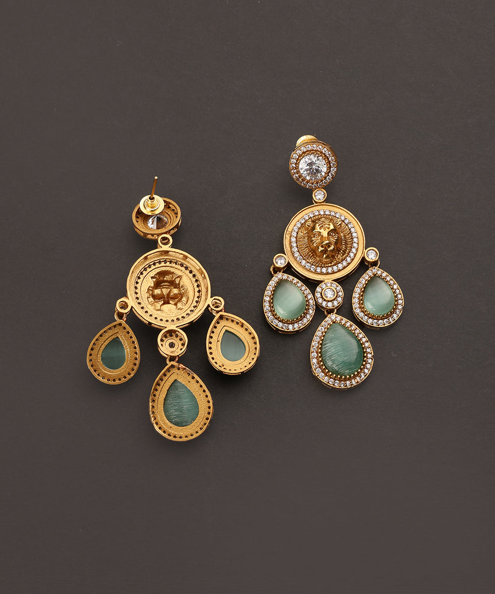 Saleena_Handcrafted_Alloy_Gold_Plated_Earrings_With_Semi_Precious_Stones_WeaverStory_03