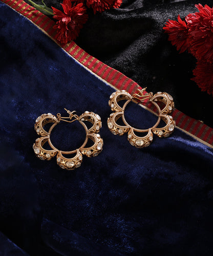 Sehar_Handcrafted_Alloy_Gold_Plated_Earrings_With_Semi_Precious_Stones_WeaverStory_01