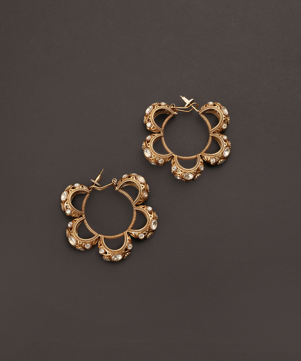 Sehar_Handcrafted_Alloy_Gold_Plated_Earrings_With_Semi_Precious_Stones_WeaverStory_02