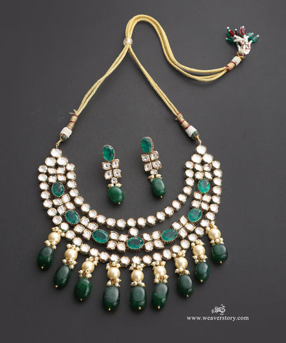 Gulzar_Handcrafted_Alloy_Necklace_Set_With_Gold_Plating_WeaverStory_02