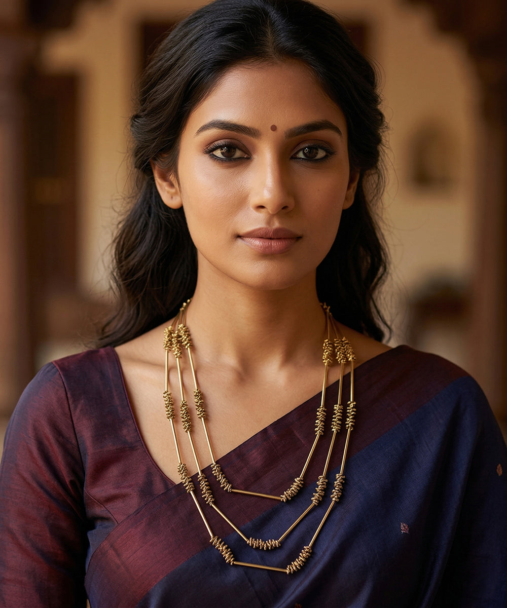 Paniz Handcrafted Layered Alloy Necklace