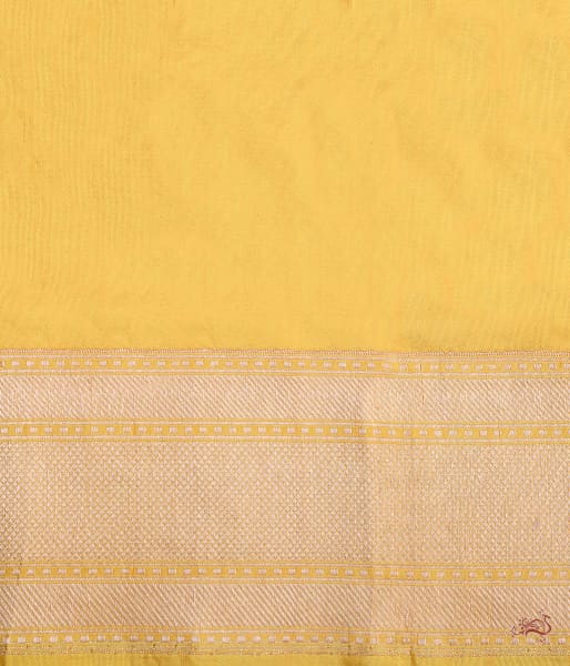 Yellow_Katan_Silk_Saree_with_heavy_gold_Zari_and_Meenakari_Motifs_WeaverStory_05