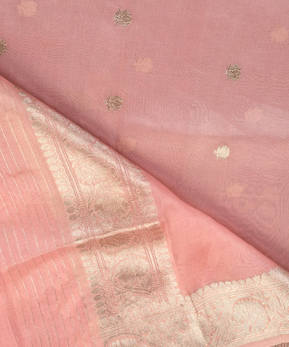 Light_Pink_Handloom_Pure_Kora_Silk_Banarasi_Dupatta_With_Zari_Booti_And_Floral_Border_WeaverStory_04
