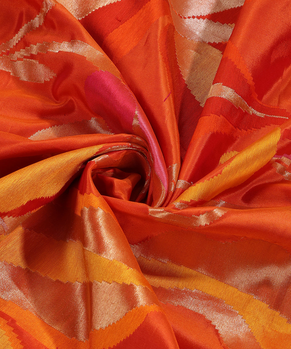 Orange_Handloom_Pure_Katan_Silk_Gyasar_Jangla_Banarasi_Dupatta_WeaverStory_05