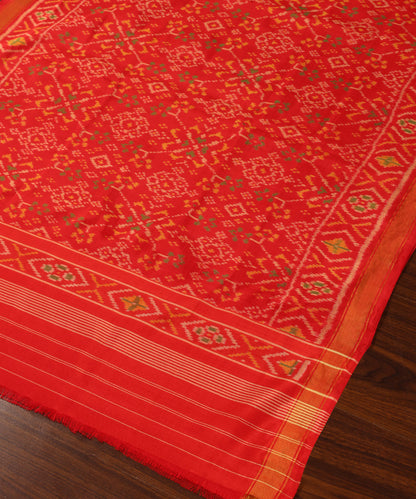 Handloom_Red_Pure_Mulberry_Silk_Ikat_Patola_Dupatta_WeaverStory_03