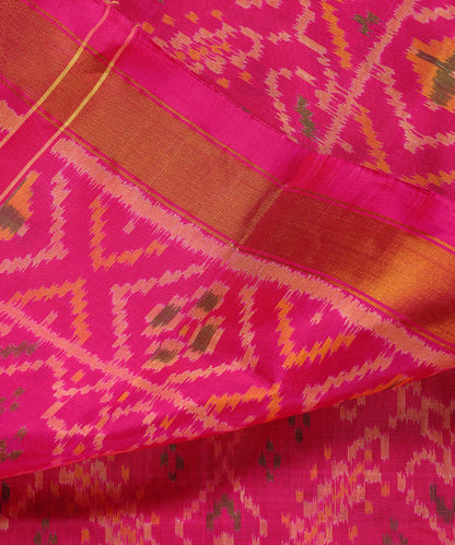 Magenta_Handloom_Pure_Mulberry_Silk_Ikat_Patola_Dupatta_WeaverStory_04