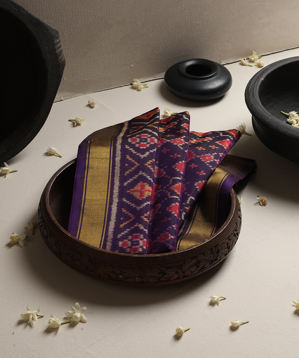 Handloom_Purple_Mulberry_Silk_Ikat_Patola_Dupatta_WeaverStory_01