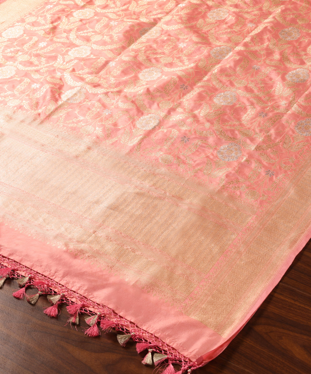 Light_Pink_Handloom_Pure_Katan_Silk_Banarasi_Dupatta_With_Mehraab_Jaal_And_Silver_Meena_WeaverStory_03