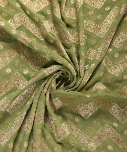 Pista_Green_Handloom_Georgette_Banarasi_Dupatta_With_Chevron_Design_WeaverStory_05