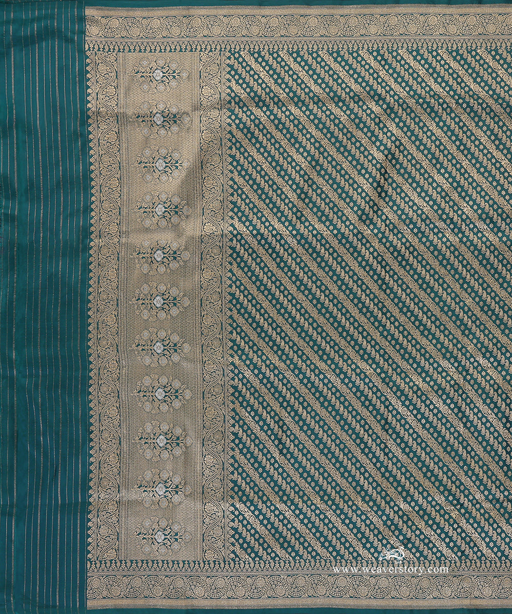 Handloom_Teal_Pure_Katan_Silk_Banarasi_Dupatta_With_Gold_Zari_Aadi_Jaal_WeaverStory_02