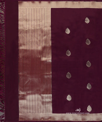 Purple_Handloom_Pure_Katan_Silk_Banarasi_Dupatta_With_Kadhwa_Boota_WeaverStory_02