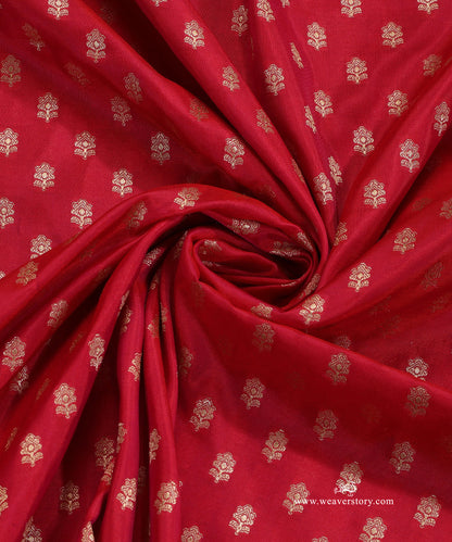 Magenta_Handloom_Pure_Katan_Silk_Banarasi_Dupatta_With_Small_Flower_WeaverStory_05