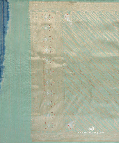 Ice_Blue_Handloom_Pure_Katan_Silk_Banarasi_Dupatta_With_Gold_Zari_Aada_Jaal_WeaverStory_02