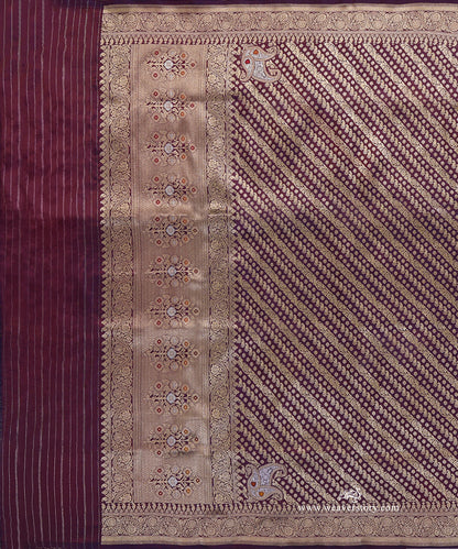 Purple_Handloom_Pure_Katan_Silk_Banarasi_Dupatta_With_Gold_Zari_Aada_Jaal_WeaverStory_02