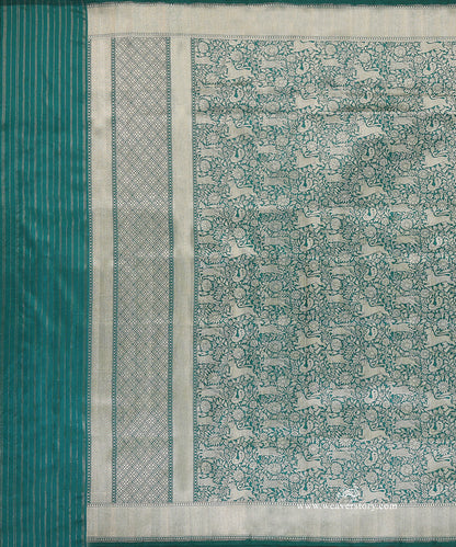 Handloom_Green_Pure_Katan_Silk_Sikhargah_Banarasi_Duptta_WeaverStory_02