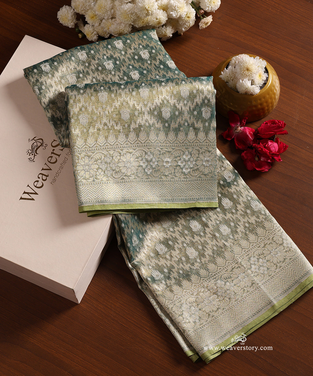 Sage_Green_And_Gold_Pure_Cotton_Tissue_Banarasi_Jamdani_Dupatta_WeaverStory_01
