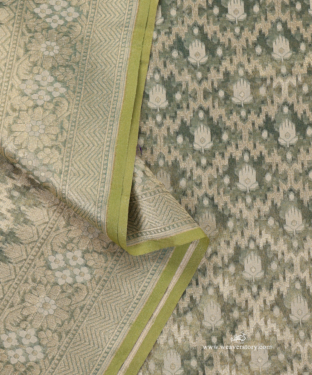 Sage_Green_And_Gold_Pure_Cotton_Tissue_Banarasi_Jamdani_Dupatta_WeaverStory_04