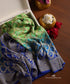 Parrot_Green_And_Blue_Ombre_Dyed_Handloom_Pure_Georgette_Banarasi_Bandhej_Dupatta_WeaverStory_01