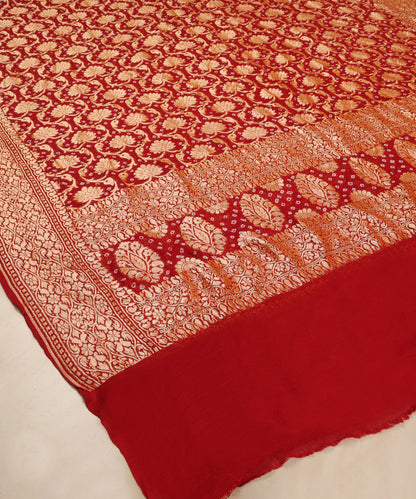 Maroon_Handloom_Pure_Georgette_Banarasi_Bandhej_Dupatta_WeaverStory_03