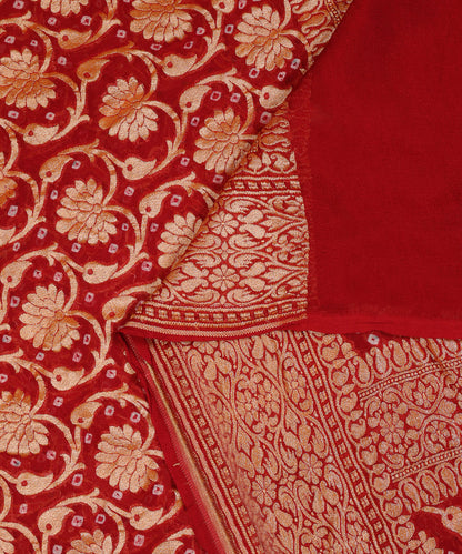 Maroon_Handloom_Pure_Georgette_Banarasi_Bandhej_Dupatta_WeaverStory_04