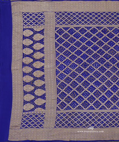 Blue_Handloom_Pure_Georgette_Banarasi_Bandhej_Dupatta_WeaverStory_02