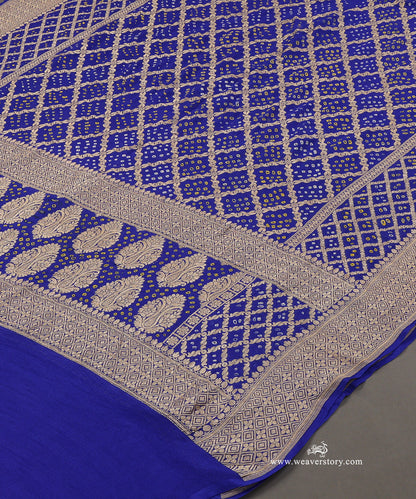 Blue_Handloom_Pure_Georgette_Banarasi_Bandhej_Dupatta_WeaverStory_03