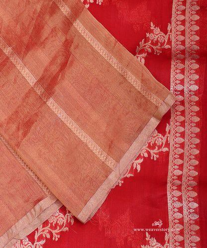 Neon_Pink_Handloom_Pure_Kora_Tissue_Dupatta_WeaverStory_04