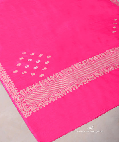 Rani_Pink_Handloom_Pure_Katan_Silk_Duptta_With_Kadhwa_Booti_WeaverStory_03