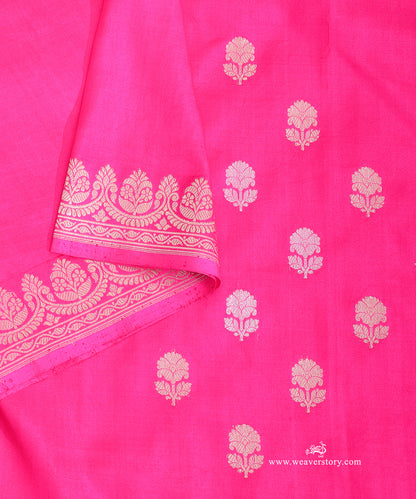 Rani_Pink_Handloom_Pure_Katan_Silk_Duptta_With_Kadhwa_Booti_WeaverStory_04
