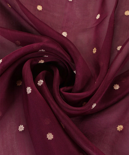 Dark_Purple_Handloom_Pure_Kora_Silk_Banarasi_Dupatta_With_Floral_Zari_Booti_WeaverStory_05