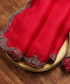 Handwoven Red Organza Dupatta With Zardozi