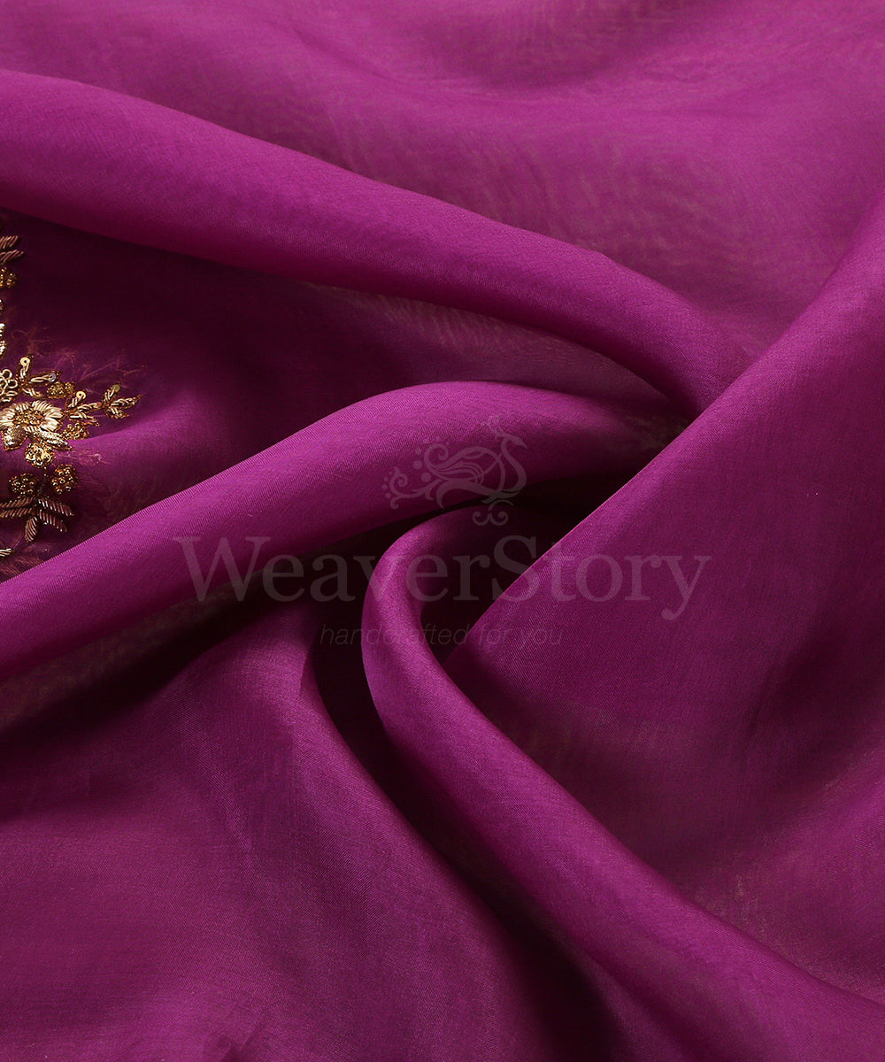 Purple_Handloom_Organza_Banarasi_Dupatta_With_Scalloped_Zardozi_Border_WeaverStory_04