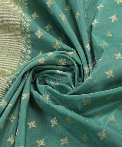 Green_Handloom_Katan_Georgette_Banarasi_Dupatta_with_Floral_Bootidar_Design_WeaverStory_05