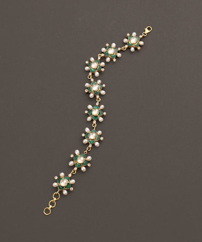 Maryan_Handcrafted_Pure_Silver_Bracelet_With_Pearls_And_Semi_Precious_Stones_WeaverStory_02