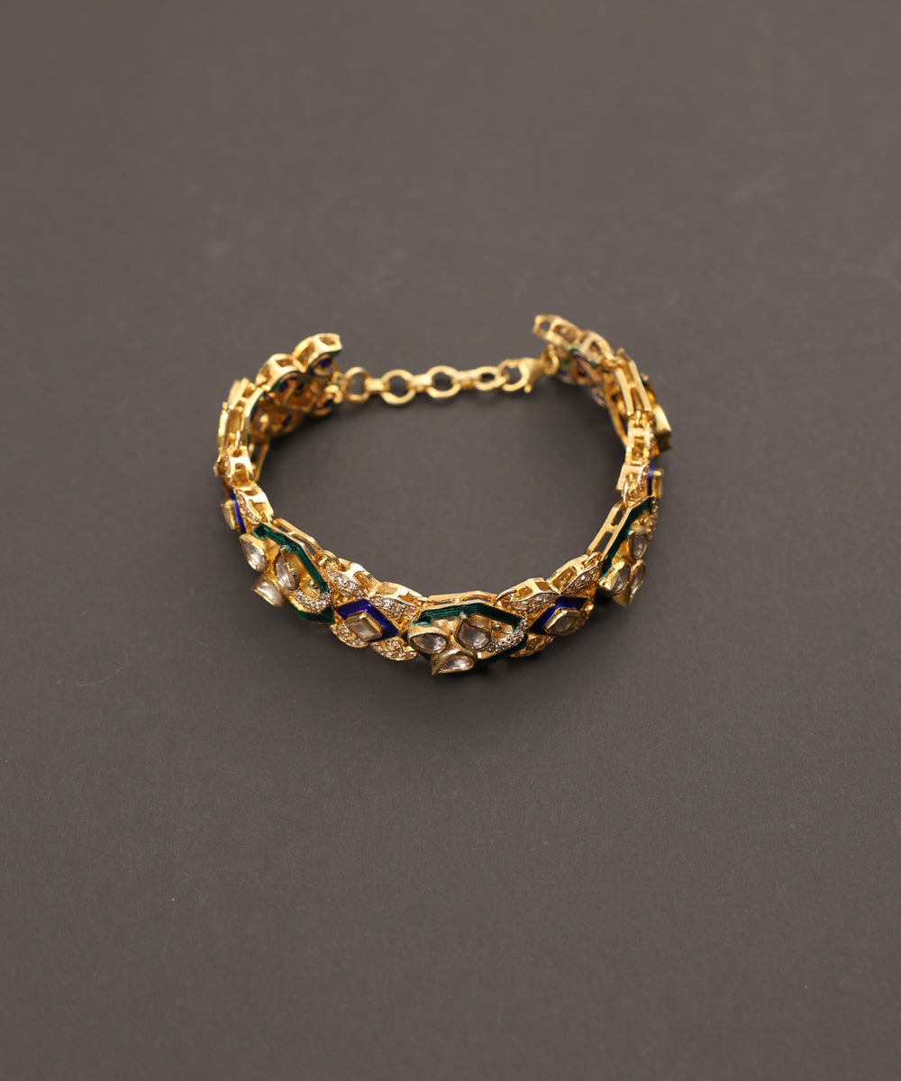 Milan_Handcrafted_Pure_Silver_Bracelet_With_Semi_Precious_Stones_WeaverStory_02