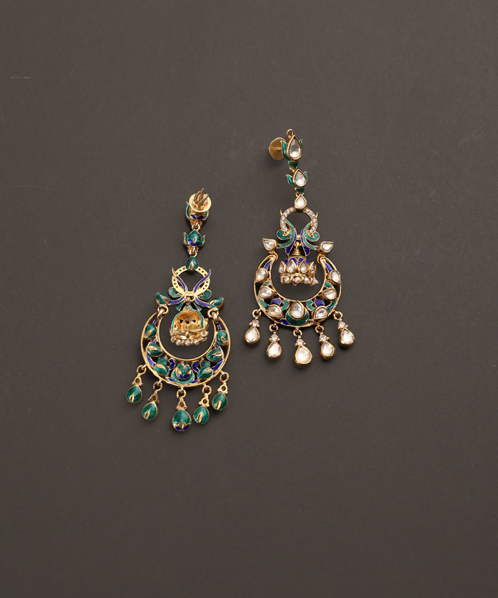 Delnaaz_Handcrafted_Pure_Silver_Chandbali_Earrings_With_Semi_Precious_Stones_WeaverStory_02
