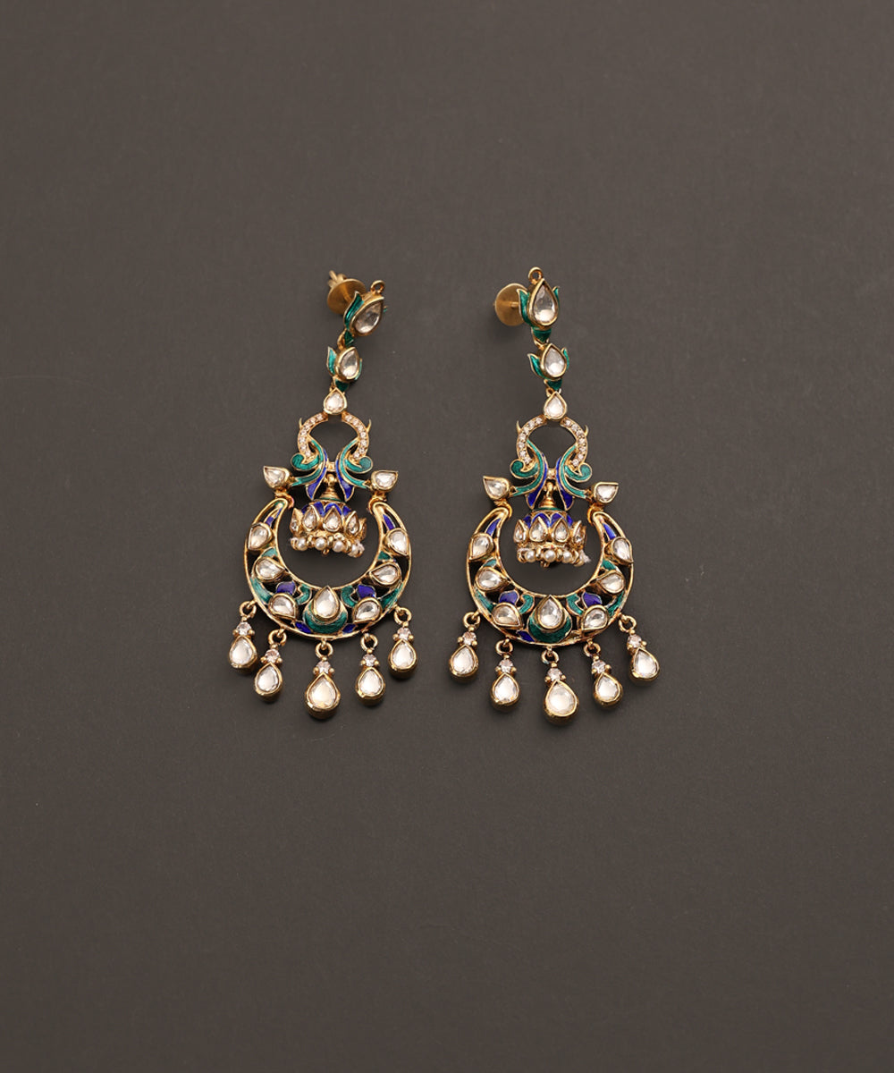 Delnaaz_Handcrafted_Pure_Silver_Chandbali_Earrings_With_Semi_Precious_Stones_WeaverStory_03