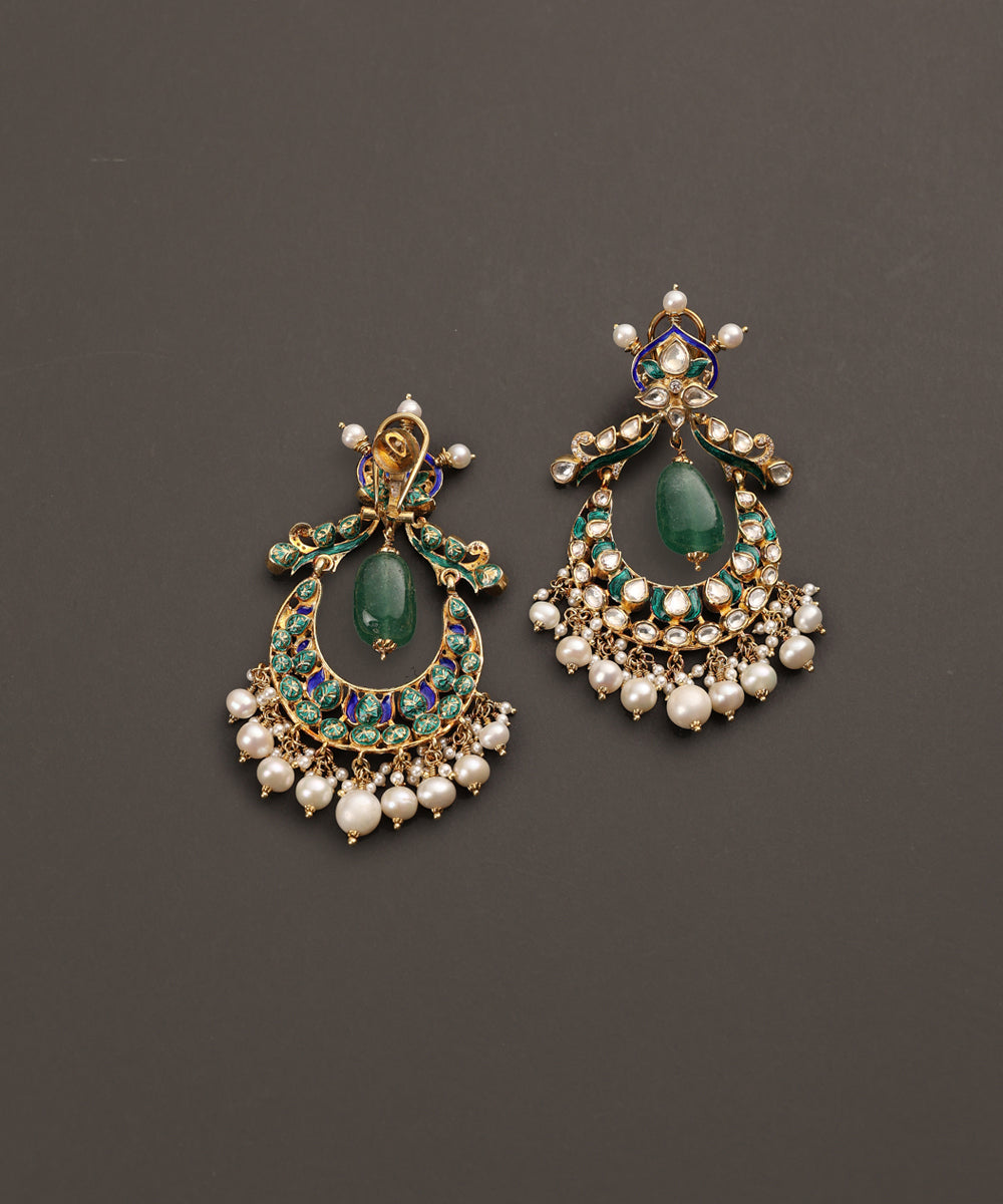 Nasreen_Handcrafted_Pure_Silver_Earrings_With_Semi_Precious_Stones_WeaverStory_03