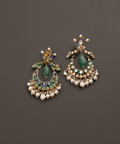 Nasreen_Handcrafted_Pure_Silver_Earrings_With_Semi_Precious_Stones_WeaverStory_03