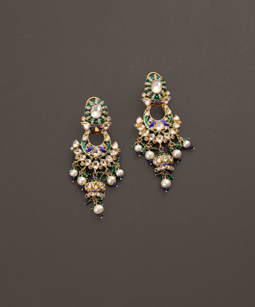Paricheh_Handcrafted_Pure_Silver_Earrings_With_Pearls_And_Semi_Precious_Stones_WeaverStory_02