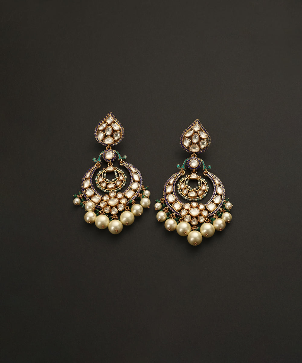 Junaid_Handcrafted_Pure_Silver_Moissanite_Earrings_With_Fresh_Water_Pearls_WeaverStory_02