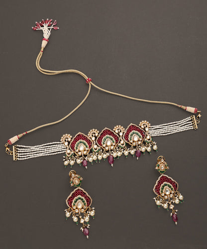Zinnat_Handcrafted_Pure_Silver_Necklace_Set_With_Pearls_And_Semi_Precious_Stones_WeaverStory_02
