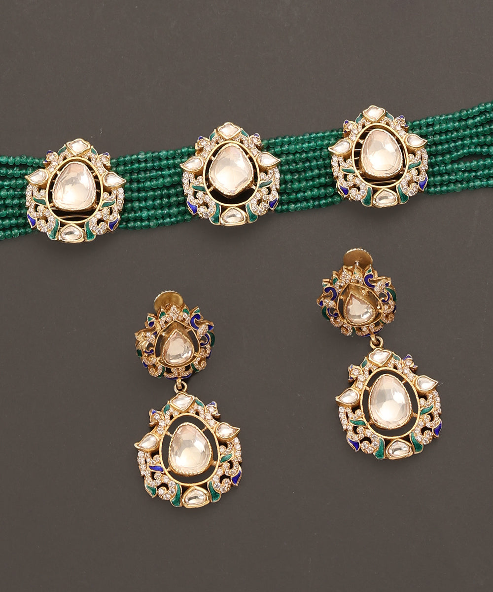 Pari_Handcrafted_Pure_Silver_Necklace_Set_With_Semi_Precious_Stones_WeaverStory_03